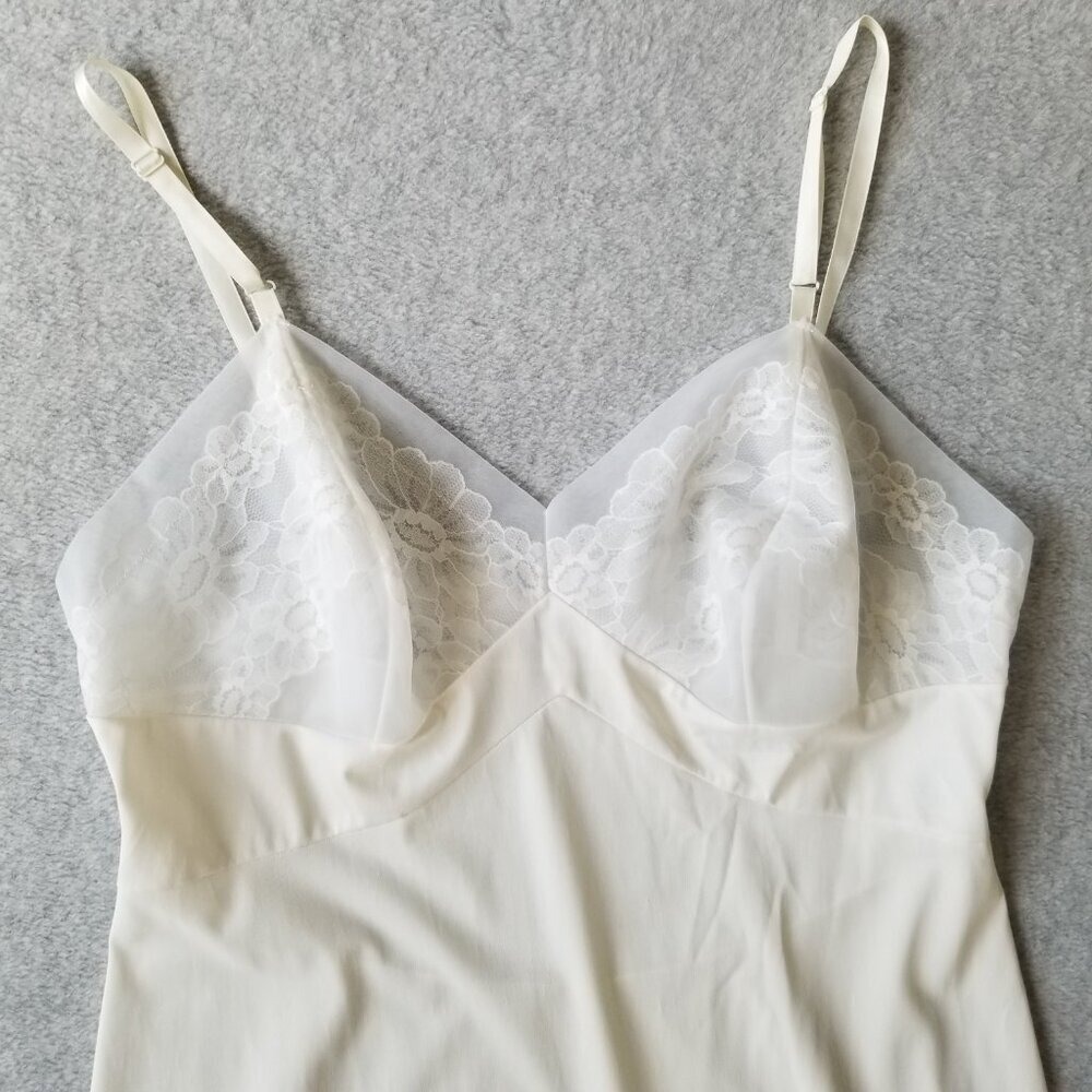 Vanity Fair Womens Vintage Slip Ivory Lace Trim Midi Dress USA Fairy Sz 36 - Picture 6 of 15